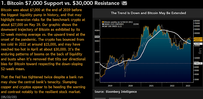 Bitcoin $7000 support vs $30000 Resistance